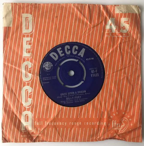 Billy Fury Once Upon A Dream SP 45F11485 Fair