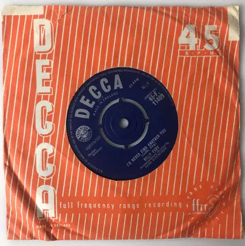Billy Fury I'd Never Find Another You/Sleepless Nights SP 45F11409 Good