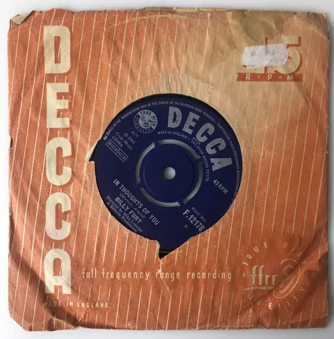 Billy Fury In Thoughts Of You SP F12178 Fair