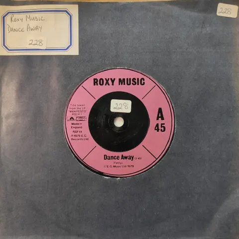 Roxy Music: Dance Away SP POSP44 VG