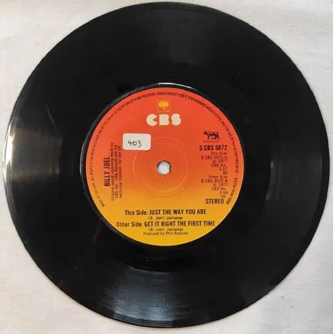 Billy Joel: Just The Way You Are SP CBS5872 Fair