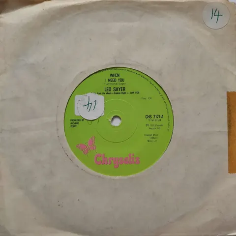 Leo Sayer: When I Need You SP CHS2127 Poor