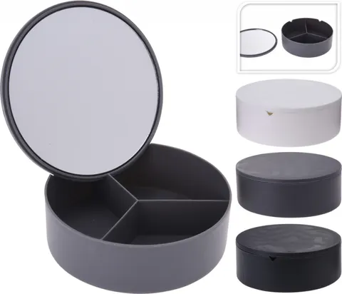 Lusterko Bathroom Solutions Z Organizerem Białe Szare Czarne