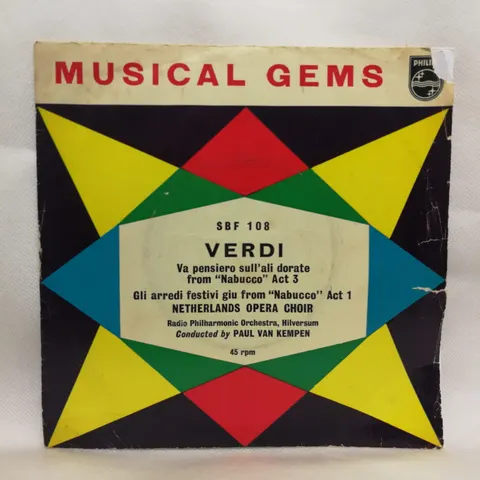 Musical Gems - Verdi Giuseppe Verdi, Netherlands Opera Choir SP SBF108 Fair