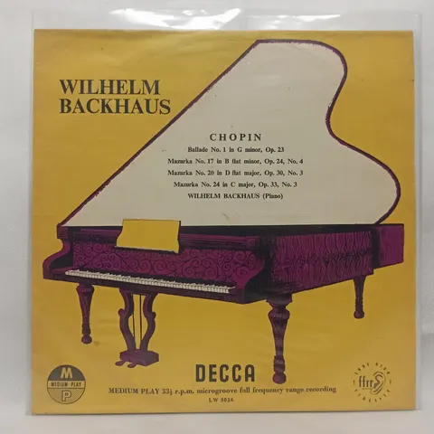 Wilhelm Backhaus Chopin 10' MP LW5026 Fair