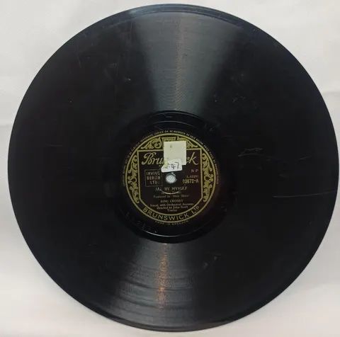 Bing Crosby: All By Myself / You Keep Coming Back Like A Song 3672 Brunswick