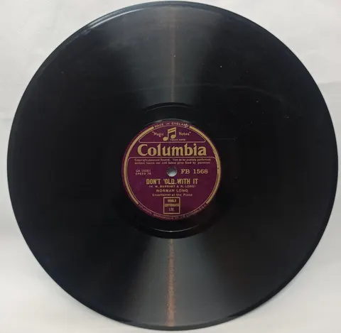 Norman Long Don't 'Old/Wish You Happy Christmas FB1568 Columbia