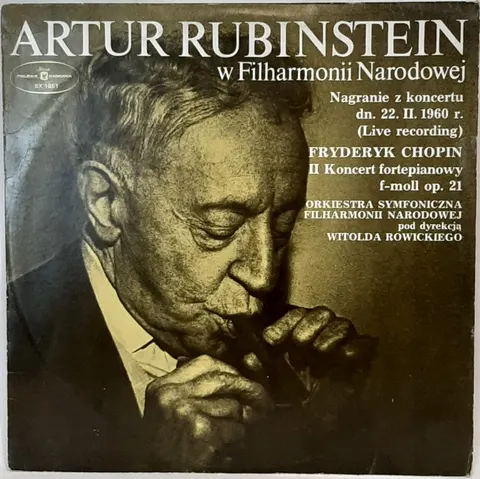 Artur Rubinstein w Filharmonii Narodowej LP SX1861 Good