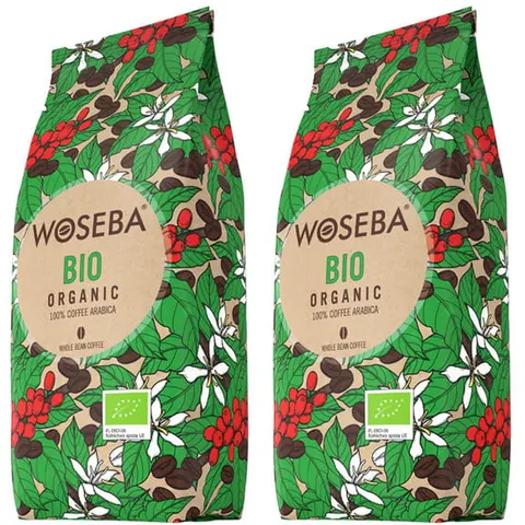 Zestaw 2x Woseba Bio Organic 1kg kawa ziarnista