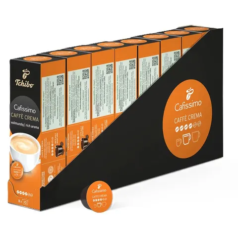 Zestaw 8x Tchibo Kawa Cafissimo Caffe Crema Rich Aroma 10 kapsuł