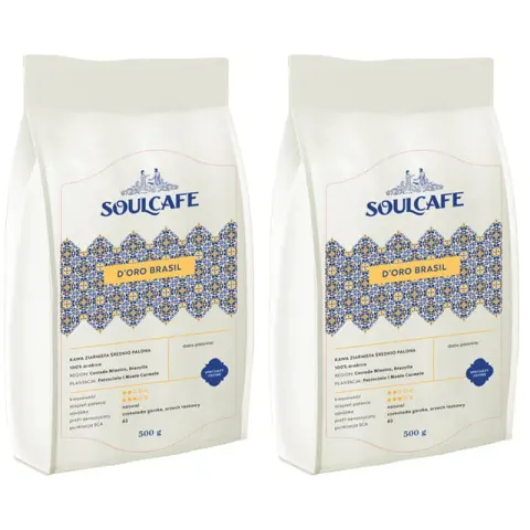 Zestaw 2x SoulCafe d'oro Brasil Speciality kawa ziarnista 500g