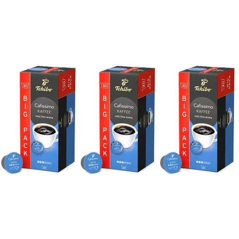 Zestaw 3x Tchibo Kawa Cafissimo Kaffee Fine Aroma 30 kapsułek