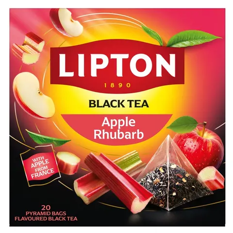 Lipton Rhubarb Apple herbata ekspresowa 20 piramidek