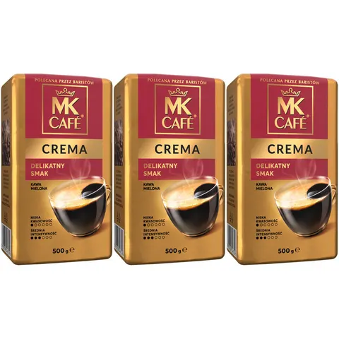 Zestaw 3x MK Cafe Crema 500g kawa mielona