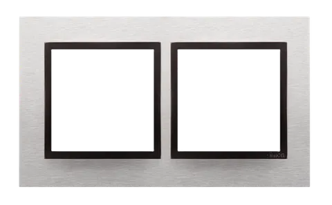 Ramka 2- krotna metalowa inox yang DRN2/76