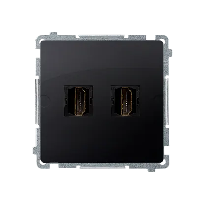 Gniazdo HDMI podwójne grafit mat, metalizowany BMGHDMI2.01/28
