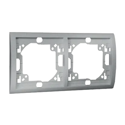 Ramka 2- krotna aluminiowy, metalizowany MR2/26