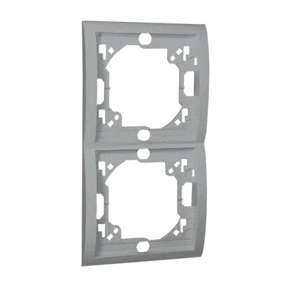 Ramka 2- krotna aluminiowy, metalizowany MR2P/26