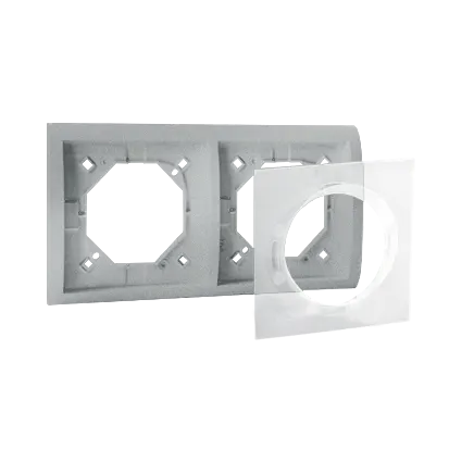 Ramka 2- krotna IP44 aluminiowy, metalizowany MR2B/26