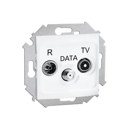 Gniazdo antenowe R-TV-DATA tłum.:10dB biały 1591048-030