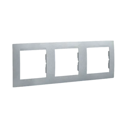 Ramka 3- krotna aluminiowy, metalizowany 1501630-026