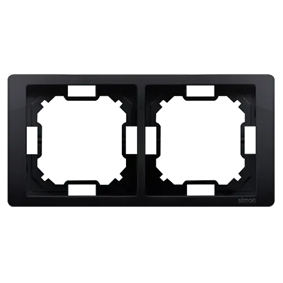 Ramka 2- krotna grafit mat, metalizowany BMRC2/28