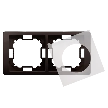 Ramka 2- krotna IP44 czekoladowy mat, metalizowany BMRC2B/47