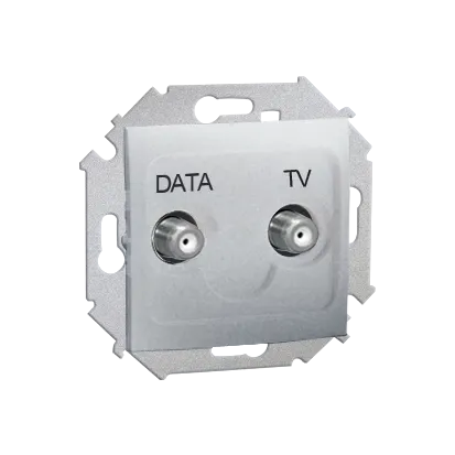 Gniazdo antenowe TV-DATA tłum.:5dB aluminium 1591049-026