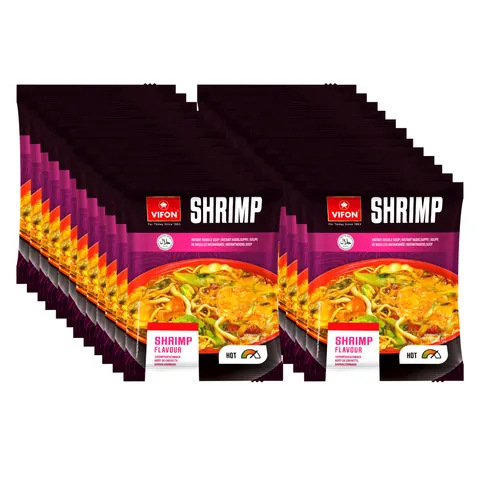 Zupa Instant VIFON Krewetka Pikantna 24x60 g Makaron Pszenny Smak Krewetki