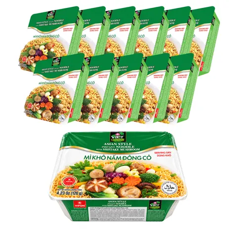 Danie Instant VIFON Asian Style Mushroom 12x120 g Makaron Pszenny z Grzybami Shiitake i Mun