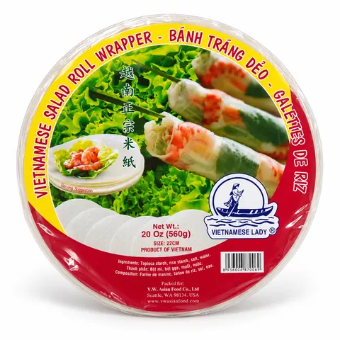 Papier Ryżowy VIETNAMESE LADY 22 cm 560 g Okrągły do Sajgonek Spring Rolls