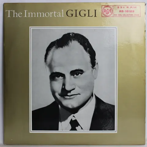 Beniamino Gigli The Immortal Gigli LP RB16129 VG