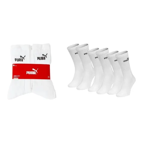 PUMA SKARPETY SKARPETKI PUMA ELEMENTS UNISEX CREW SOCK BIAŁE 938759 02 - Rozmiar: 43-46