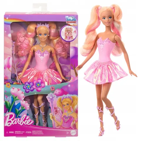 OUTLET! Barbie Lalka Wróżka Zmiana Koloru 3+