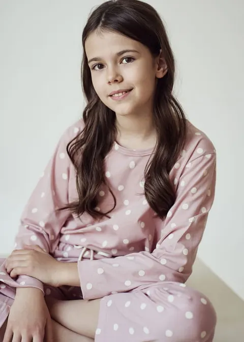 Piżama dziewczęca Taro 3050 Chloe cappucino