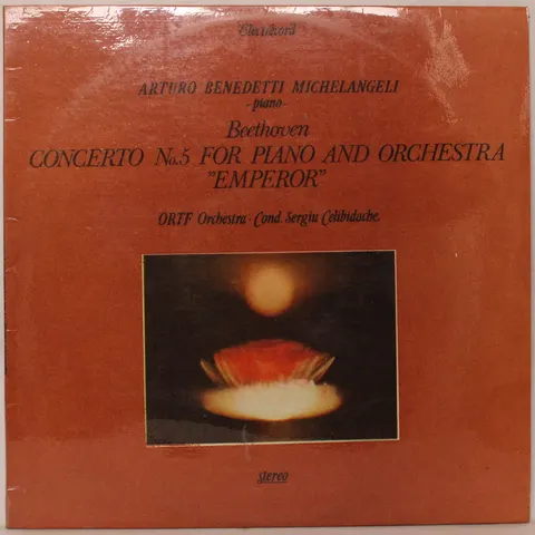 Beethoven Arturo Benedetti Emperor LP STECE02600 VG