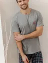 Piżama męska Taro 3396 Kyle szary duże rozmiary