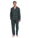Piżama męska Moraj PDM6700-001 grafit-zieleń flanela