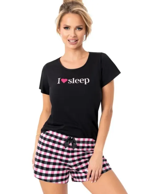 Piżama damska Donna Sleep short czarna