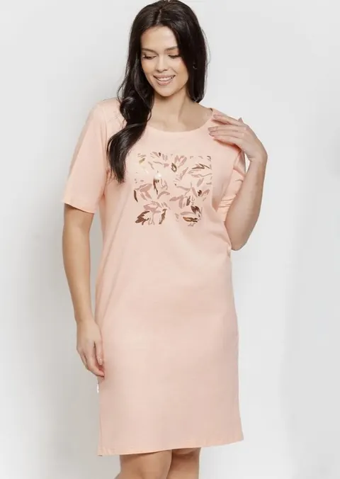 Koszula damska Taro 3573 Valentina morelowy 4xl-6xl