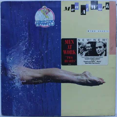 Men At Work Two Hearts LP CBS26492 good