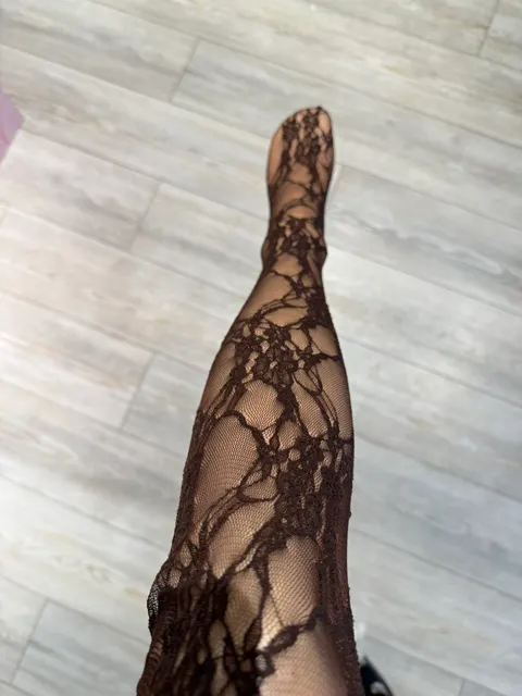 FIORE Rajstopy koronkowe Donatella mocca