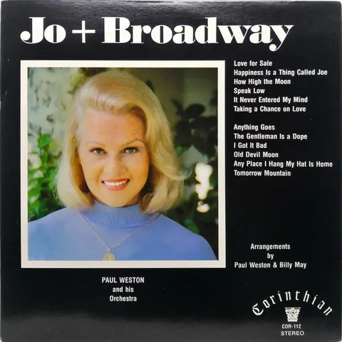 Jo Stafford Jo + Broadway LP COR112 EX
