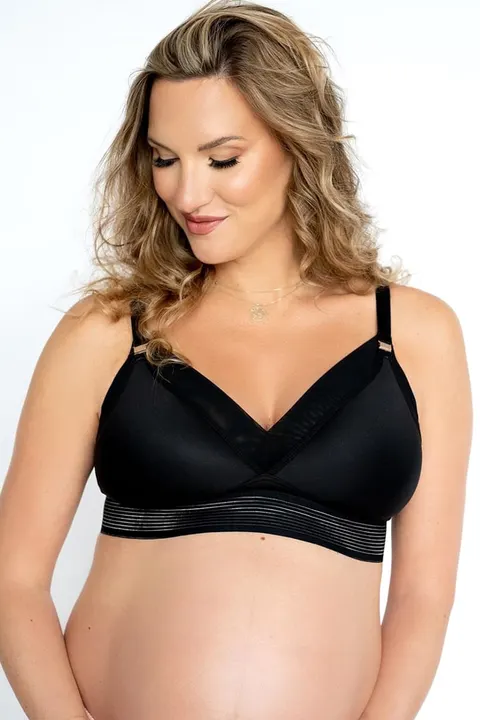 Biustonosz do karmienia Mama LoveMe Black Momtobe