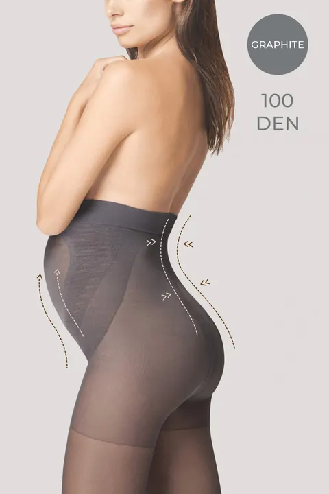 100 DEN GRAPHITE Rajstopy ciążowe Fiore Body Care Mama