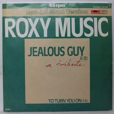 Roxy Music Jealous Guy Maxi SP 2141328 good