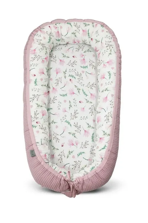 Kokon dla dziewczynki bambusowy Floral