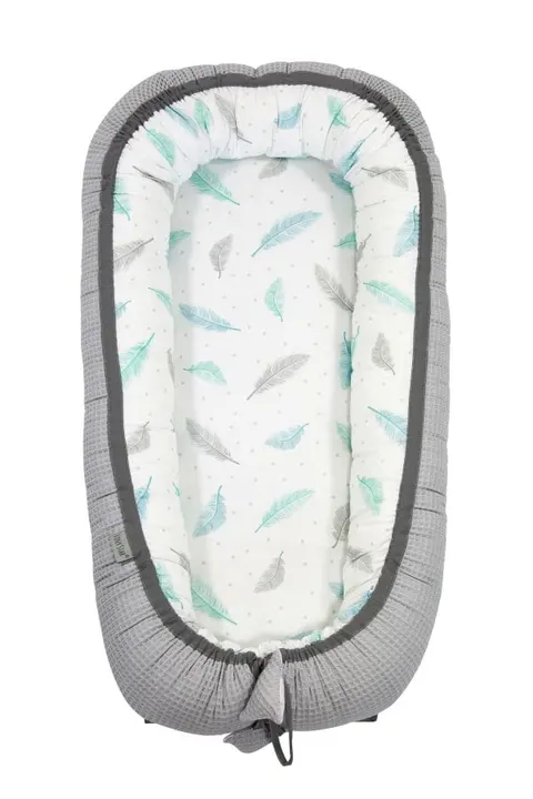 kokon dla niemowlaka Cottonwaffel Grey & Plumes