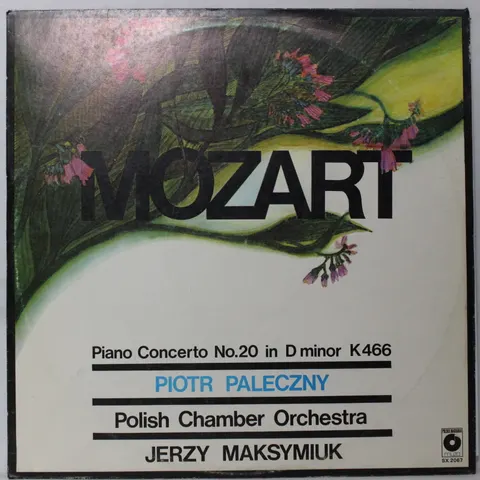 Piano Concerto No. 20 In D Minor Mozart LP SX2067 good
