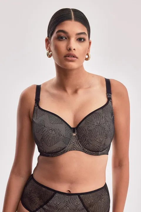 Biustonosz do karmienia Mama Dots 02 M Soft Bra czarny